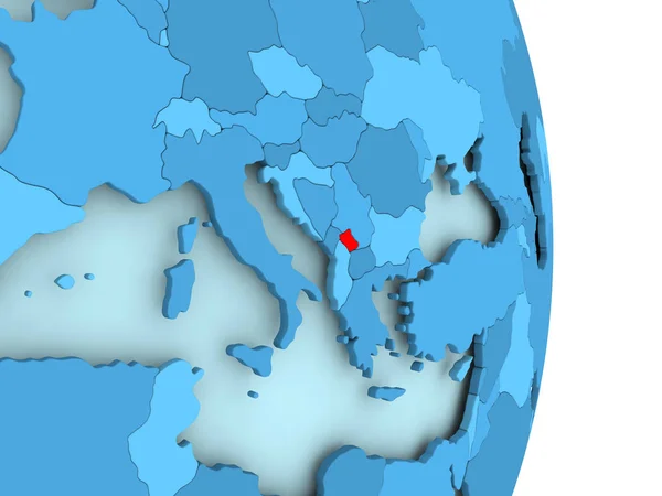 Карта Косова у червоному — стокове фото