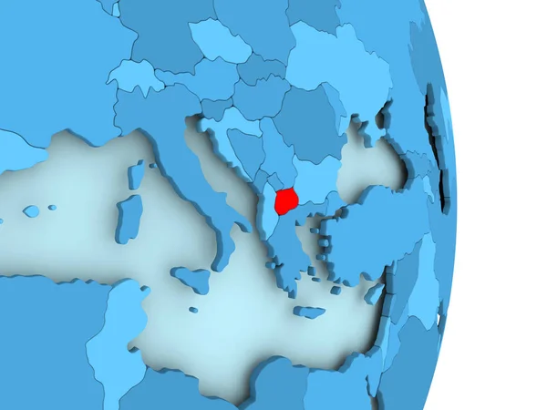 Mapa Makedonie v červené barvě — Stock fotografie