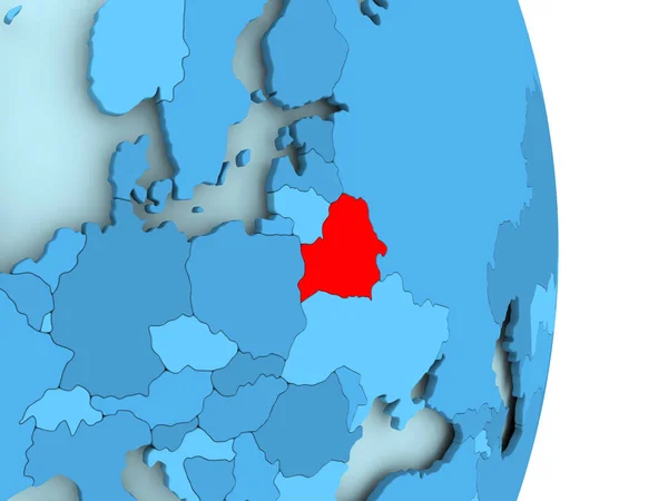Карта Беларуси в красном цвете — стоковое фото