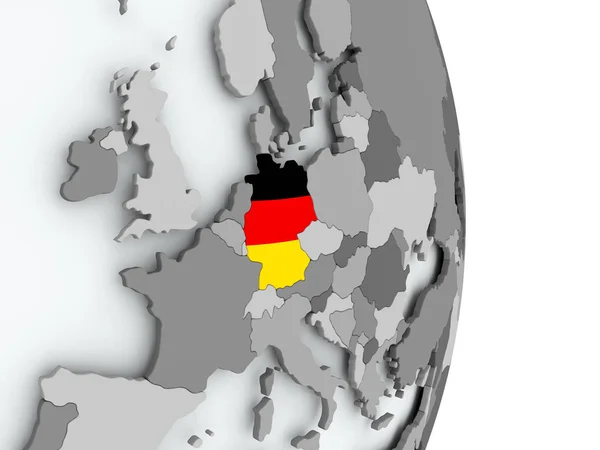 Map of Germany with flag — Stock Photo, Image