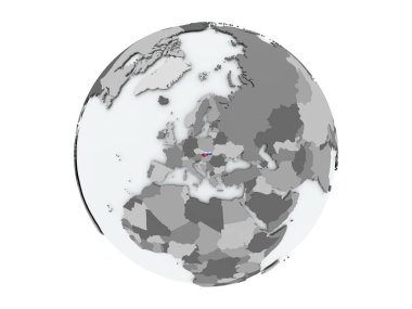 Slovakya izole küre üzerinde