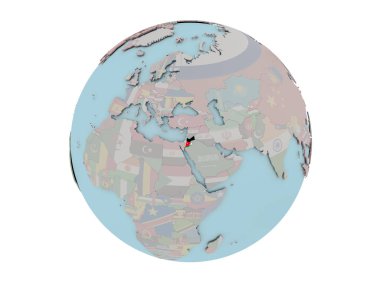 Jordan dünya üzerinde bayrak ile