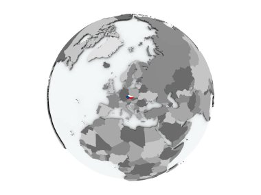 Çek Cumhuriyeti izole küre üzerinde