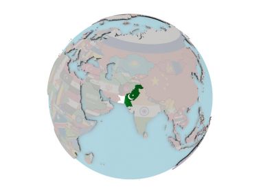 Pakistan bayrağı dünya üzerinde