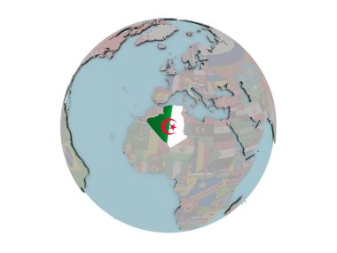 Cezayir bayrağı dünya üzerinde