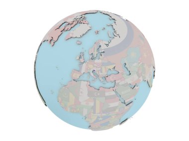 Slovenya ile dünya üzerinde bayrak