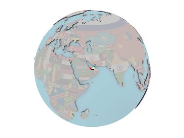 Birleşik Arap Emirlikleri bayrağı dünya üzerinde