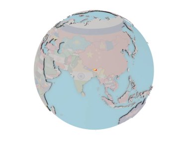 Bhutan bayrağı dünya üzerinde