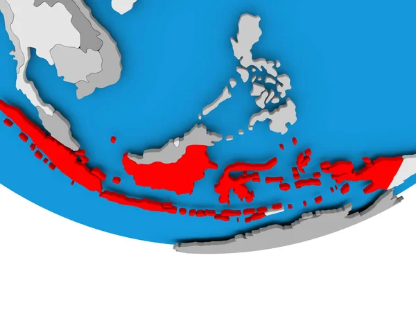 Indonesien auf dem Globus — Stockfoto