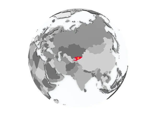 Δημοκρατία της Κιργιζίας στο globe απομονωμένες — Φωτογραφία Αρχείου