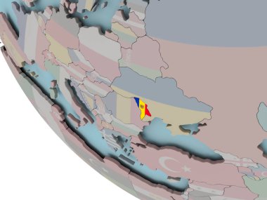 Moldova bayrağı çizim ile