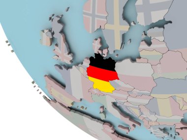 Almanya bayrağı çizim ile