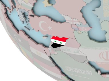 Suriye bayrağı çizim ile