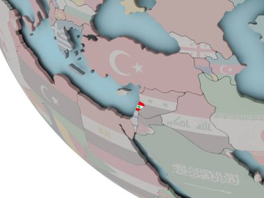 Lübnan bayrağı çizim ile