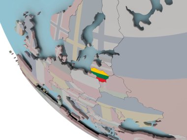 Litvanya bayrağı çizim ile