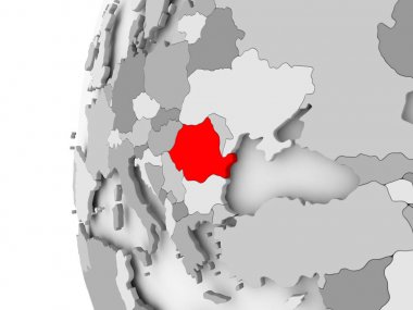 Romanya gri dünya üzerinde