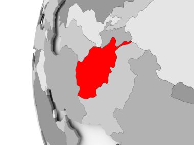 Afganistan üzerinde gri Küre
