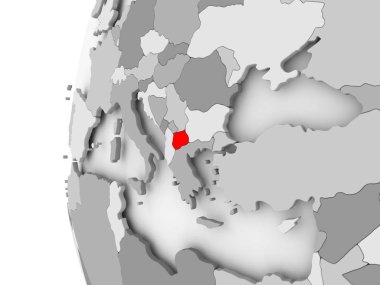 Makedonya üzerinde gri Küre