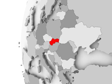 Slovakya gri dünya üzerinde