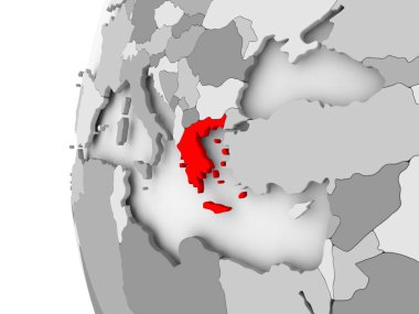 Yunanistan gri dünya üzerinde