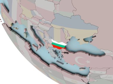 Bulgaristan bayrağı çizim ile