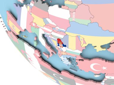 Sırbistan bayrağı dünya üzerinde