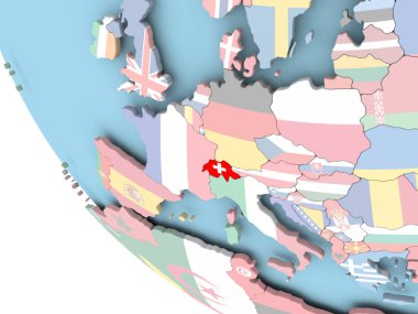 İsviçre bayrağı dünya üzerinde