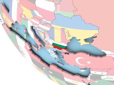 Bulgaristan bayrağı dünya üzerinde