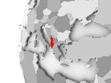 Arnavutluk gri dünya üzerinde