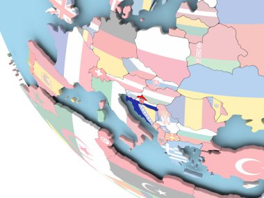 Hırvatistan bayrağı dünya üzerinde