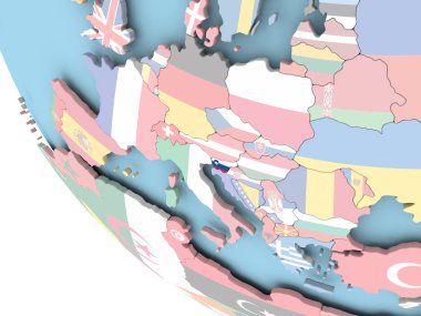 Slovenya ile dünya üzerinde bayrak
