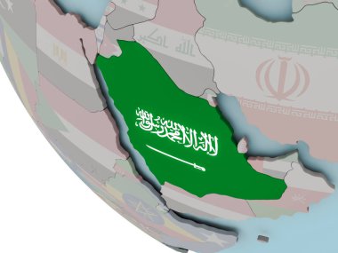 Suudi Arabistan bayrağı çizim ile