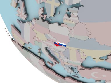 Slovakya bayrağı çizim ile