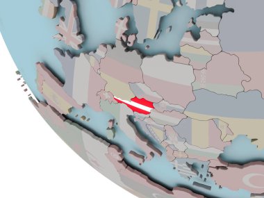 Avusturya bayrağı çizim ile