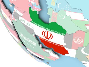 Dünya bayrağıyla İran