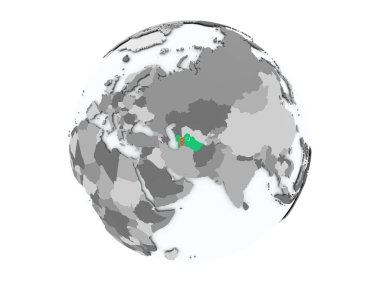 Türkmenistan izole küre üzerinde