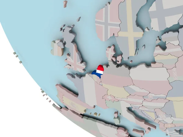 Nederland med flaggillustrasjon – stockfoto