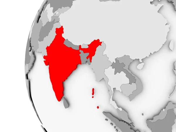 Hindistan ile gri Küre — Stok fotoğraf