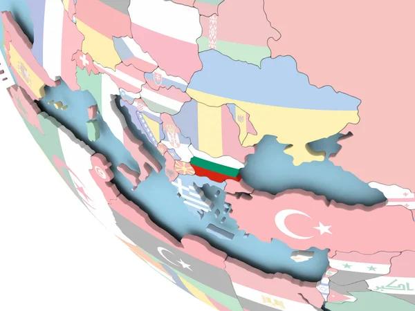 Bulgaristan bayrağı dünya üzerinde