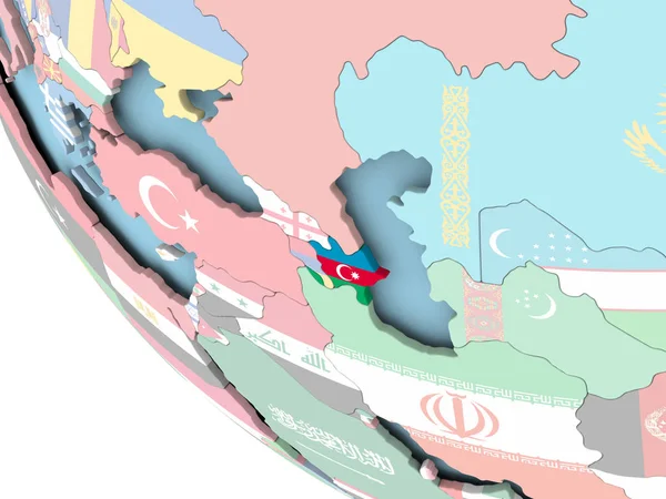 Azerbaycan bayrağı dünya üzerinde