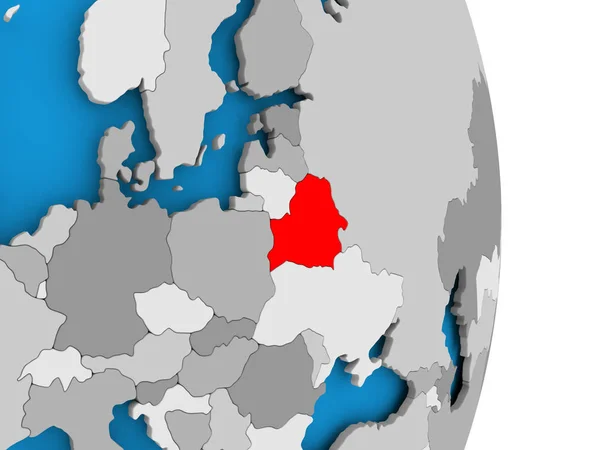 Беларусь на земном шаре — стоковое фото
