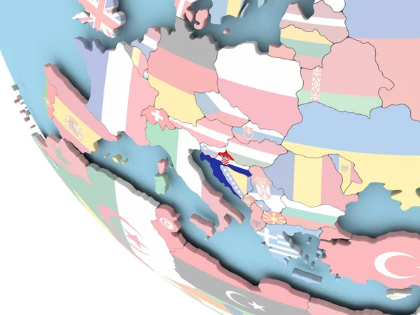 Hırvatistan bayrağı dünya üzerinde