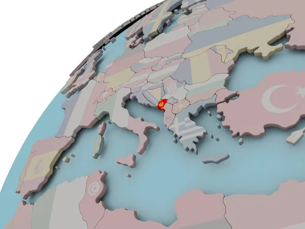 몬테네그로의 국기와 지도 — 스톡 사진