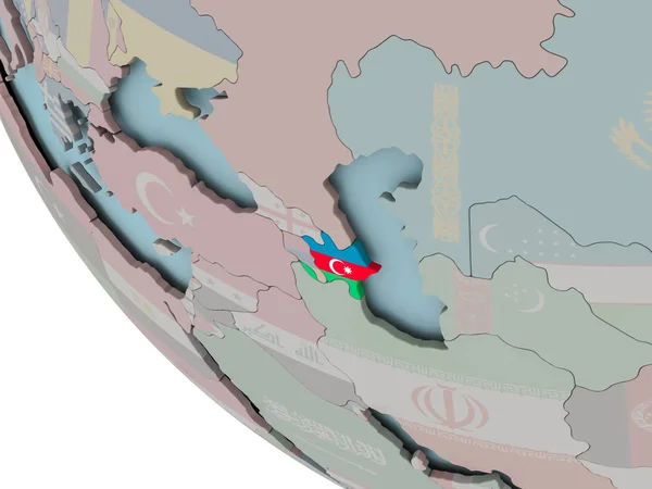 阿塞拜疆与国旗图 — 图库照片