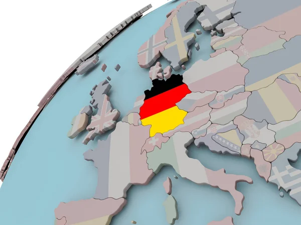 Mappa della Germania con bandiera — Foto Stock