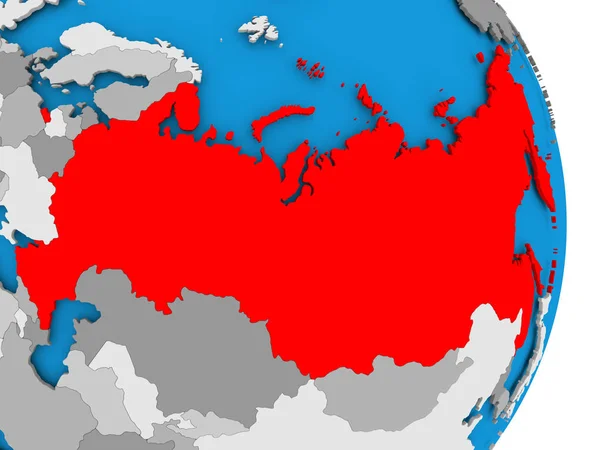 地球上的俄罗斯 — 图库照片