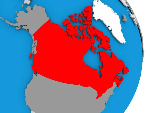 Kanada auf dem Globus — Stockfoto