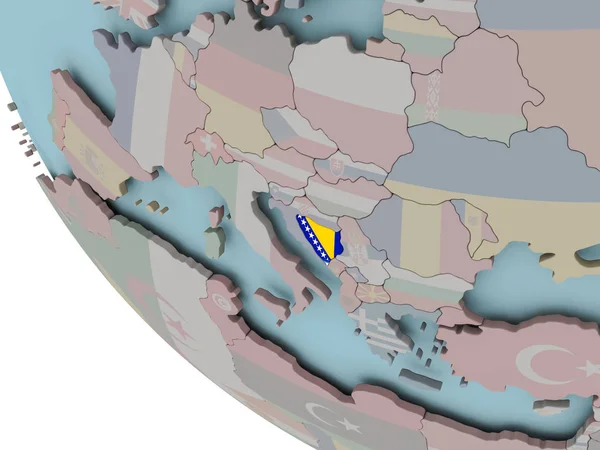 Bosnien mit Fahnenabbildung — Stockfoto