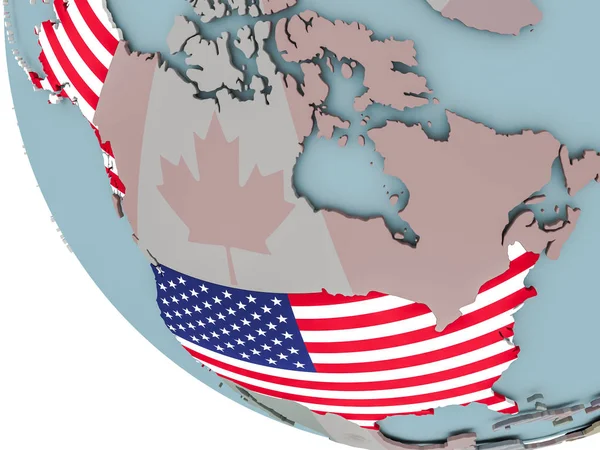 EUA com ilustração de bandeira — Fotografia de Stock