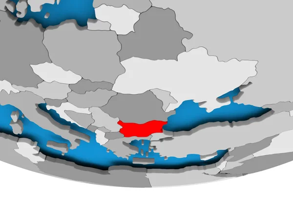 Bulharsko na zeměkouli — Stock fotografie